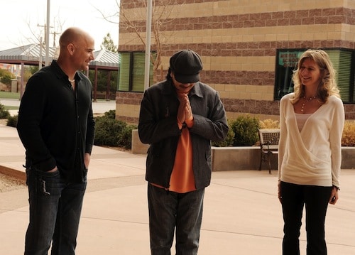 Andre Agassi Gives Carlos Santana A Tour Of Andre Agassi Prep School